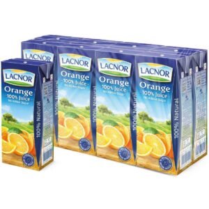 Lacnor No Added Sugar Orange Juice, 180ml Pack of 8 – Wholesale & Export UAE
