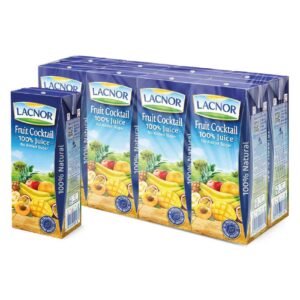 Lacnor No Sugar Added Fruit Cocktail Juice, 180ml Pack of 8 – Wholesale & Export UAE