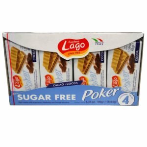 Lago-Poker-Sugar-Free-Cocoa-Cream-Wafer-Biscuits-45g-Pack-of-4 Lago Poker Sugar Free Cocoa Cream Wafer Biscuits, 45g, Pack of 4 – Wholesale & Export UAE