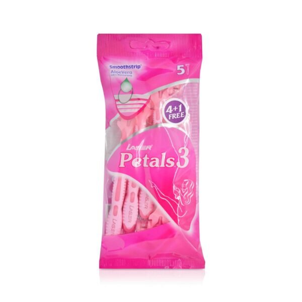 Laser Petals 3 Triple Blade Disposable Razor Pink 5 Razors – Wholesale & Export UAE