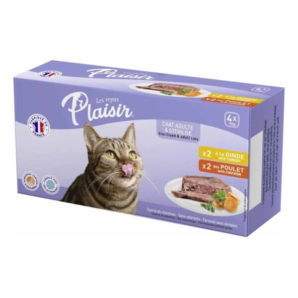Les Repas Plaisir Sterilised Cats Chicken And Turkey 100g Pack of 4 – Wholesale & Export UAE