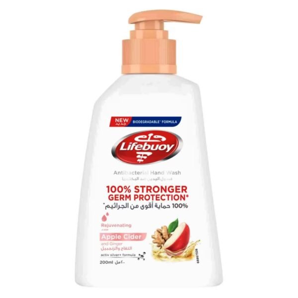 Lifebuoy Germ Protection Rejuvenating Anti Bacterial Hand Wash with Apple Cider and Ginger 200ml – Wholesale & Export UAE