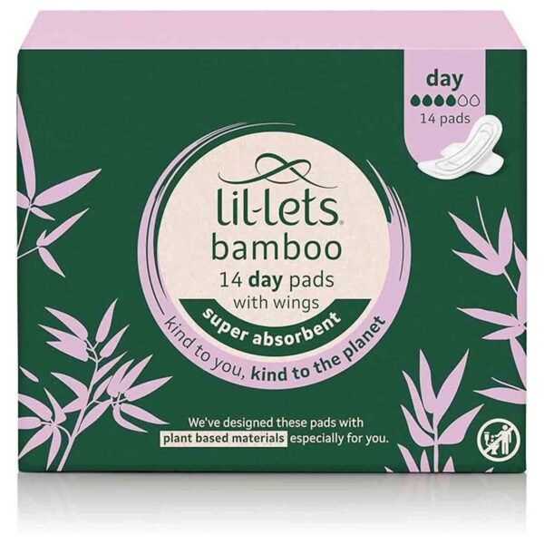 Lil-Lets Bamboo Day Pads for Sustainable Period Protection, 14 PCS – Wholesale & Export UAE