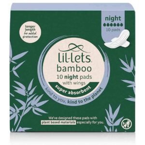 Lil-Lets Bamboo Night Pads for Sustainable Period Protection, 10 PCS – Wholesale & Export UAE