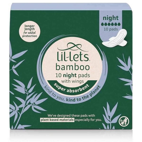 Lil-Lets Bamboo Night Pads for Sustainable Period Protection, 10 PCS – Wholesale & Export UAE