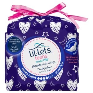 Lil-Lets Teens Smart Fit Night Pads with Wings 10 Pads – Wholesale & Export UAE