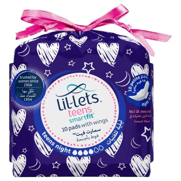 Lil-Lets Teens Smart Fit Night Pads with Wings 10 Pads – Wholesale & Export UAE