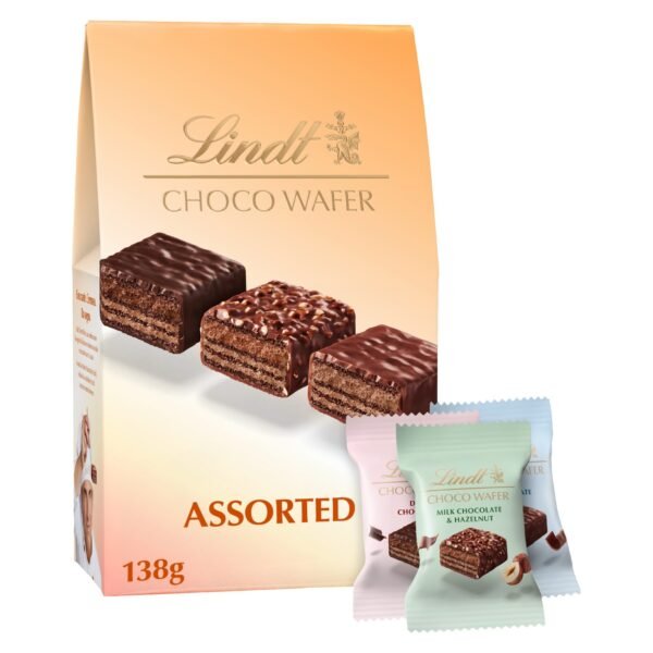 Lindt-Assorted-Choco-Wafer-Sharing-Bag-138g Lindt Assorted Choco Wafer Sharing Bag, 138g – Wholesale & Export UAE