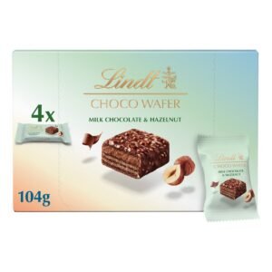 Lindt-Milk-Chocolate-and-Hazelnut-Choco-Wafer-Multipack-104g Lindt Milk Chocolate and Hazelnut Choco Wafer Multipack, 104g – Wholesale & Export UAE