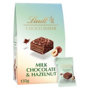Lindt-Milk-Chocolate-and-Hazelnut-Choco-Wafer-Sharing-Bag-135g Lindt Milk Chocolate and Hazelnut Choco Wafer Sharing Bag, 135g – Wholesale & Export UAE
