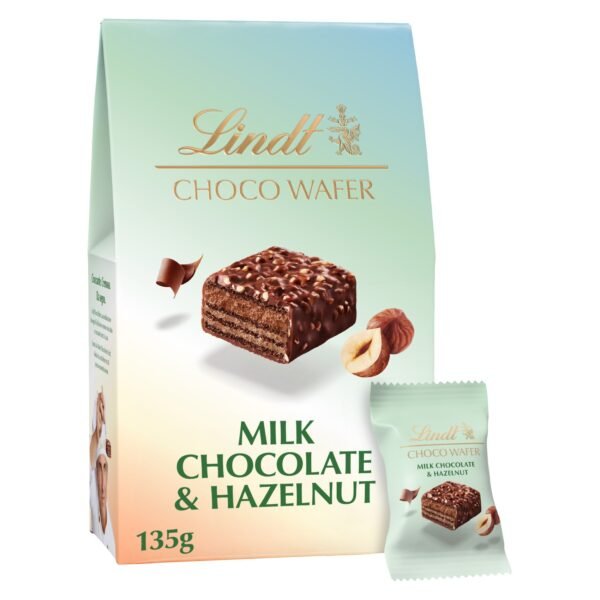 Lindt Milk Chocolate and Hazelnut Choco Wafer Sharing Bag, 135g – Wholesale & Export UAE