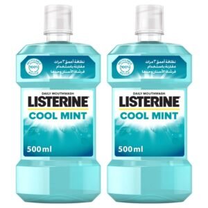 Listerine Daily Mouthwash Super Saver Pack, Cool Mint, 500ml Pack of 2 – Wholesale & Export UAE