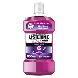 Listerine Total Care Teeth Protect 6 Benefit Fluoride Milder Taste Mouthwash 500ml – Wholesale & Export UAE