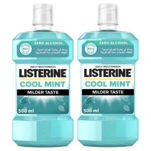 Listerine Zero Alcohol Milder Taste Daily Mouthwash Super Saver Pack, Cool Mint, 500ml Pack of 2 – Wholesale & Export UAE