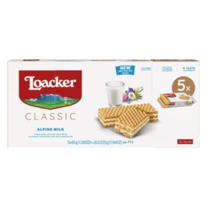 Loacker Classic Alpine Milk Wafers, 45g Pack of 5 – Wholesale & Export UAE