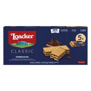 Loacker Classic Cremkakao Chocolate Wafers, 45g Pack of 5 – Wholesale & Export UAE