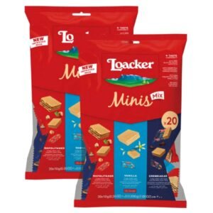 Loacker Classic Minis Mix Napolitaner Cremkakao and Vanilla Wafers, 200g Pack of 2 – Wholesale & Export UAE