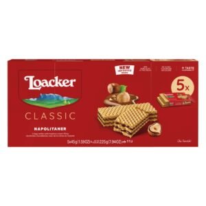 Loacker Classic Napolitaner Chocolate Wafers, 45g Pack of 5 – Wholesale & Export UAE