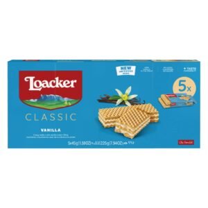 Loacker Classic Vanilla Wafers, 45g Pack of 5 – Wholesale & Export UAE