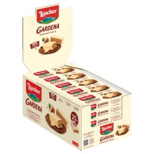 Loacker Gardena Hazelnut White Wafers, 38g Pack of 25 – Wholesale & Export UAE