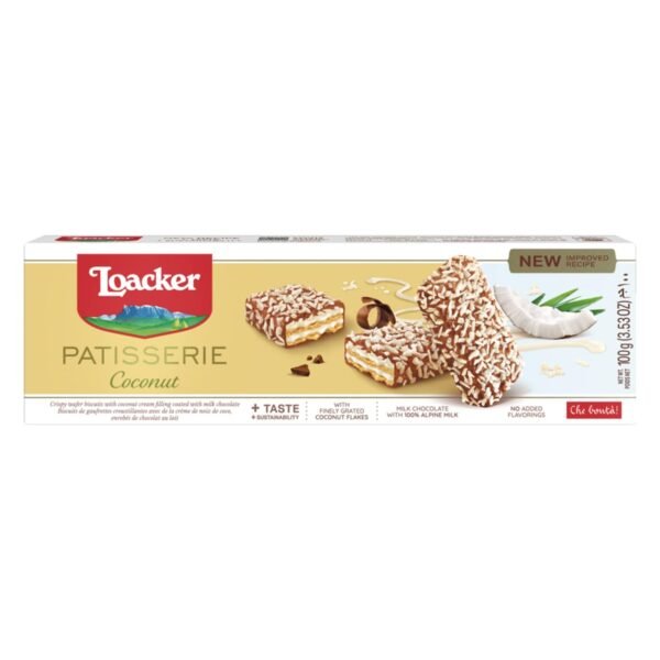 Loacker Milk Chocolate Biscuits with Coconut Cream, 100g – Wholesale & Export UAE