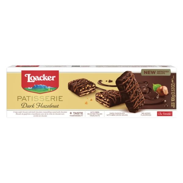 Loacker Pasticeria Dark Hazelnut Wafers, 100g – Wholesale & Export UAE