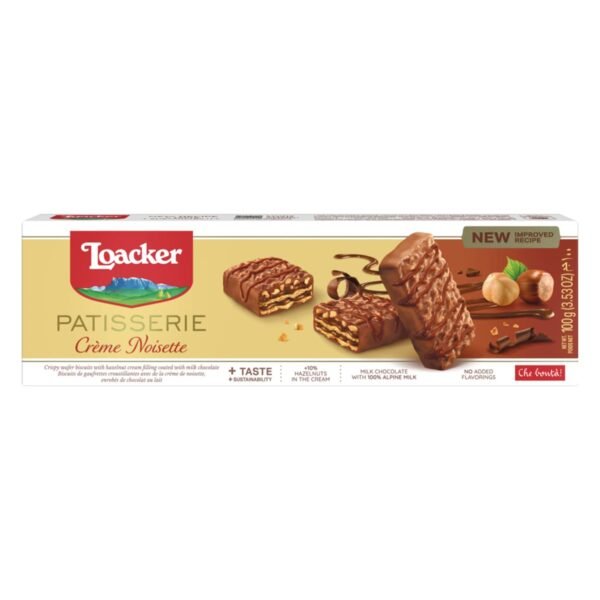 Loacker Patisserie Creme Noisette Wafer, 100g – Wholesale & Export UAE