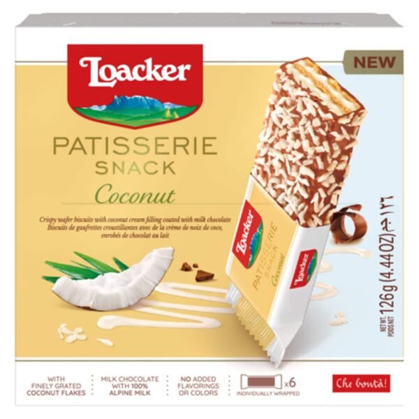 Loacker-Patisserie-Snack-Coconut-Wafers-21g-Pack-of-6 Loacker Patisserie Snack Coconut Wafers, 21g Pack of 6 – Wholesale & Export UAE