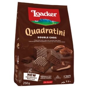 Loacker Quadratini Double Chocolate Wafers, 250g – Wholesale & Export UAE