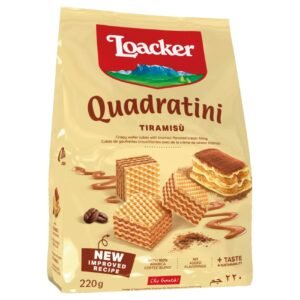 Loacker Quadratini Tiramisu Chocolate with Arabica Coffee Wafers, 220g – Wholesale & Export UAE