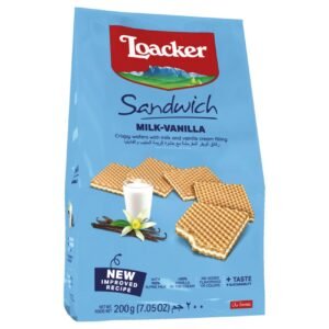 Loacker Sandwich Milk Vanilla Wafer, 200g – Wholesale & Export UAE