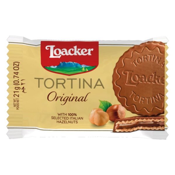 Loacker-Tortina-Original-with-Italian-Hazelnut-Biscuits-21g Loacker Tortina Original with Italian Hazelnut Biscuits, 21g – Wholesale & Export UAE