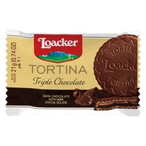 Loacker Tortina Triple Dark Chocolate Biscuits, 21g – Wholesale & Export UAE