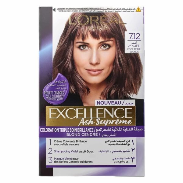L'Oreal Paris Excellence Ash Supreme Permanent Hair Colour 7.12 Cool Pearl Blond – Wholesale & Export UAE