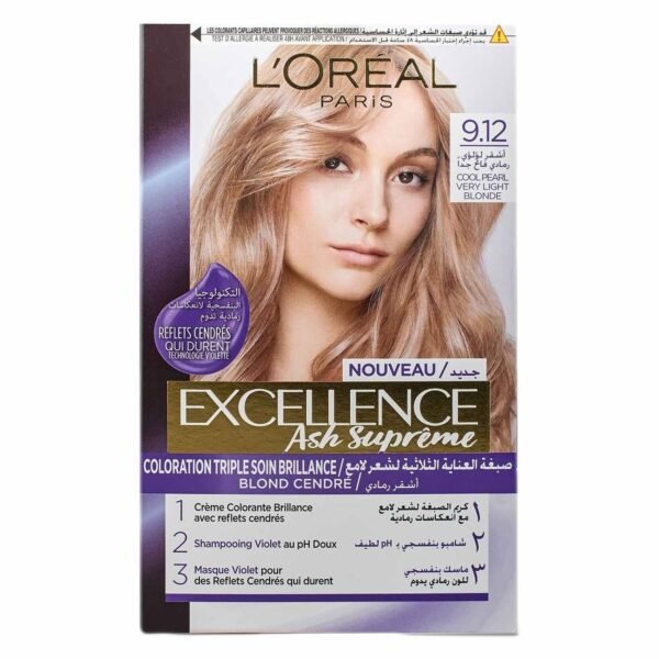 L'Oreal Paris Excellence Ash Supreme Permanent Hair Colour 9.12 Cool Pearl Very Light Blond – Wholesale & Export UAE