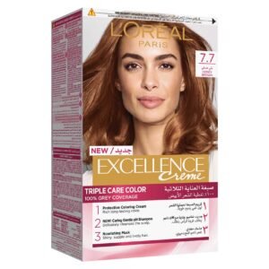 Lx27Oreal-Paris-Excellence-Cream-Triple-Care-Permanent-Hair-Colour-7.7-Honey-Brown L'Oreal Paris Excellence Cream Triple Care Permanent Hair Colour 7.7 Honey Brown – Wholesale & Export UAE