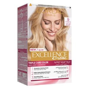 L'Oreal Paris Excellence Cream Triple Care Permanent Hair Colour 9 Very Light Blonde – Wholesale & Export UAE
