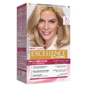 L'Oreal Paris Excellence Cream Triple Care Permanent Hair Colour 9.1 Very Light Ash Blonde – Wholesale & Export UAE