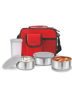 MILTON 5-Piece Lunch Box Set with Insulated Bag - Includes 3 Stainless Steel Containers(280ml Each), 400ml Tumbler, Keeps Food Hot, Ideal fo – Wholesale & Export UAE