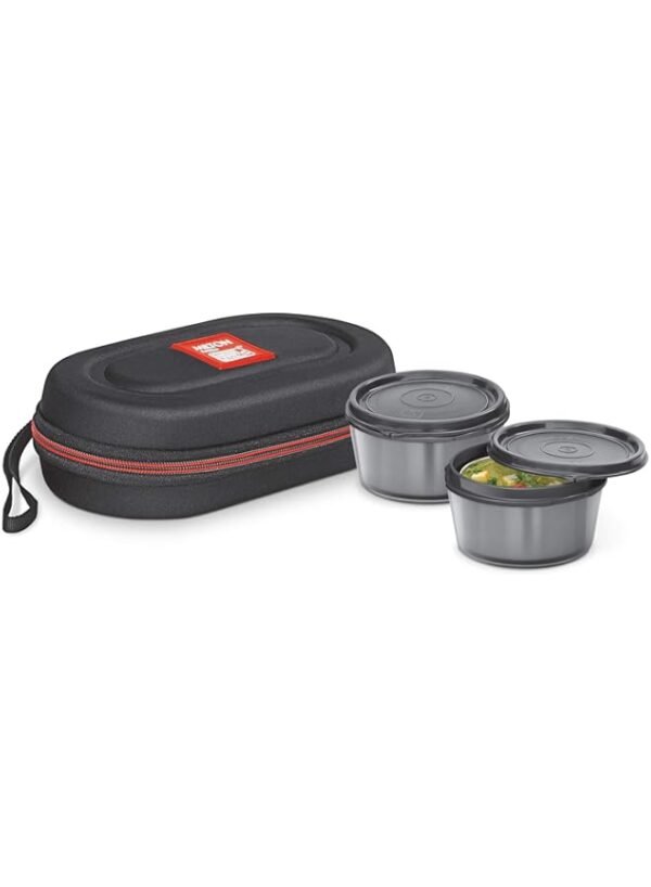 MILTON Nutri Stainless Steel Insulated Tiffin Set, 350 Ml, Set Of 2, Black – Wholesale & Export UAE