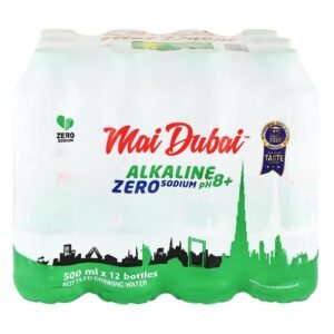 Mai Dubai Alkaline Zero Sodium Drinking Water 500ml Pack of 12 – Wholesale & Export UAE
