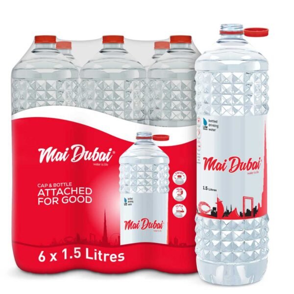 Mai Dubai Low Sodium Drinking Water 1.5L Pack of 6 – Wholesale & Export UAE