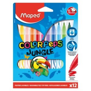 Maped Color'Peps Jungle Felt Tip Pen 12 PCS – Wholesale & Export UAE