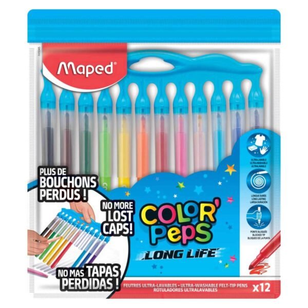Maped-Colorx27Peps-Long-Life-Felt-Tip-Pen-12-PCS-3 Maped Color'Peps Long Life Felt Tip Pen 12 PCS – Wholesale & Export UAE