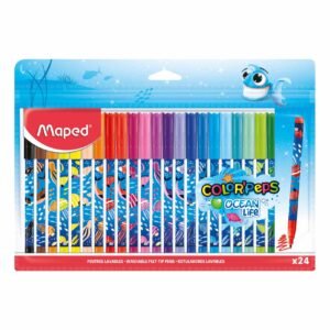 Maped Color'Peps Ocean Life Washable Felt-Tip Pens Pack of 24 – Wholesale & Export UAE