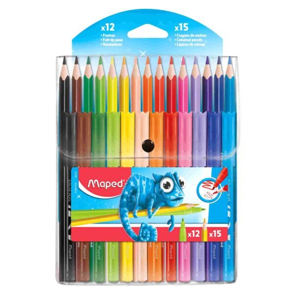 Maped Color'Peps Pulse Coloured Pencils 15 PCS and Felt Pens 12 PCS – Wholesale & Export UAE