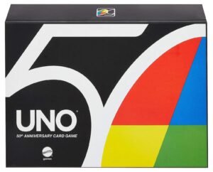 Version 1.0.0 Mattel Games UNO Premium 50th Anniversary Edition Matching Card Game Featuring Commemorative Coin & 112 Cards, Game Night, Kids & Co – Wholesale & Export UAE