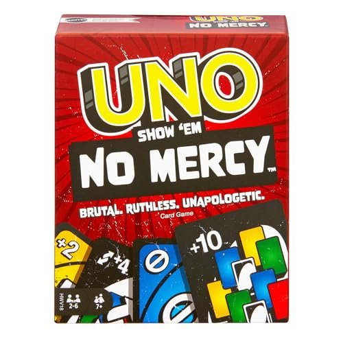 Mattel Games UNO Show ‘em No Mercy Card Game for Kids, Adults & Family Parties & Travel with Extra Cards, Special Rules & Toughe – Wholesale & Export UAE