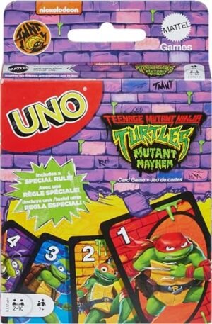 Version 1.0.0 Mattel Games UNO Teenage Mutant Ninja Turtles Mutant Mayhem Card Game for Kids & Family Nights, Parties, Travel, Camping & More – Wholesale & Export UAE
