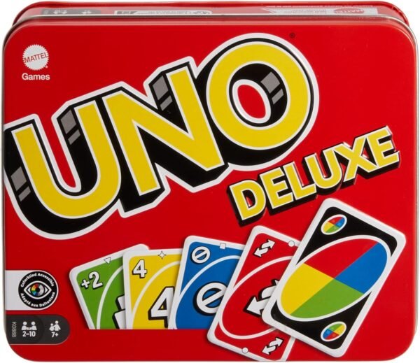 Mattel Games Uno Deluxe Card Game For with 112 Card Deck, Scoring Pad and Pencil, Kid Teen & Adult Game Night For 2 To 10 Players, Makes – Wholesale & Export UAE